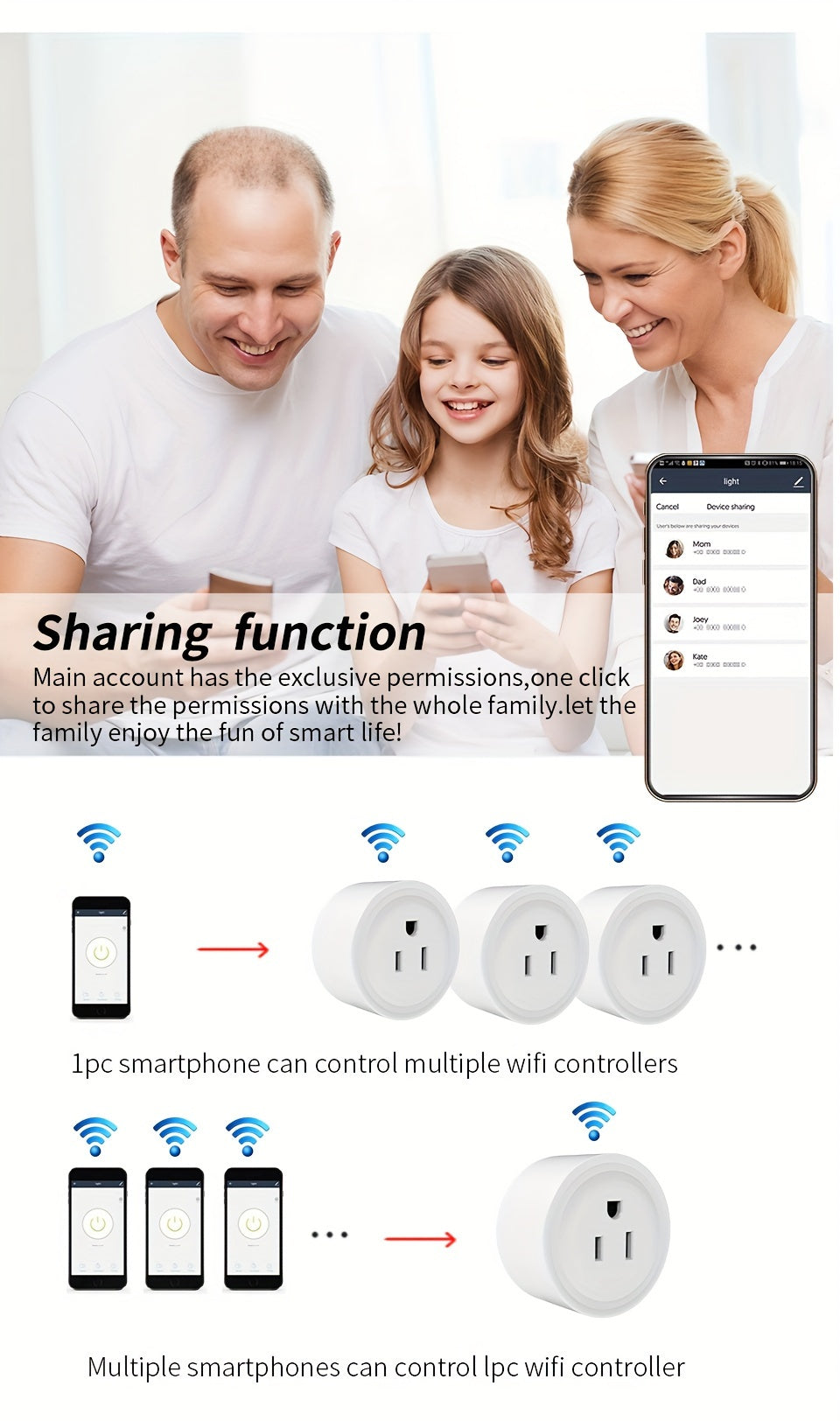 Graffiti WiFi Smart Socket Remote Control Timer Switch Support Smart Speaker Voice Control Google Assistant Support