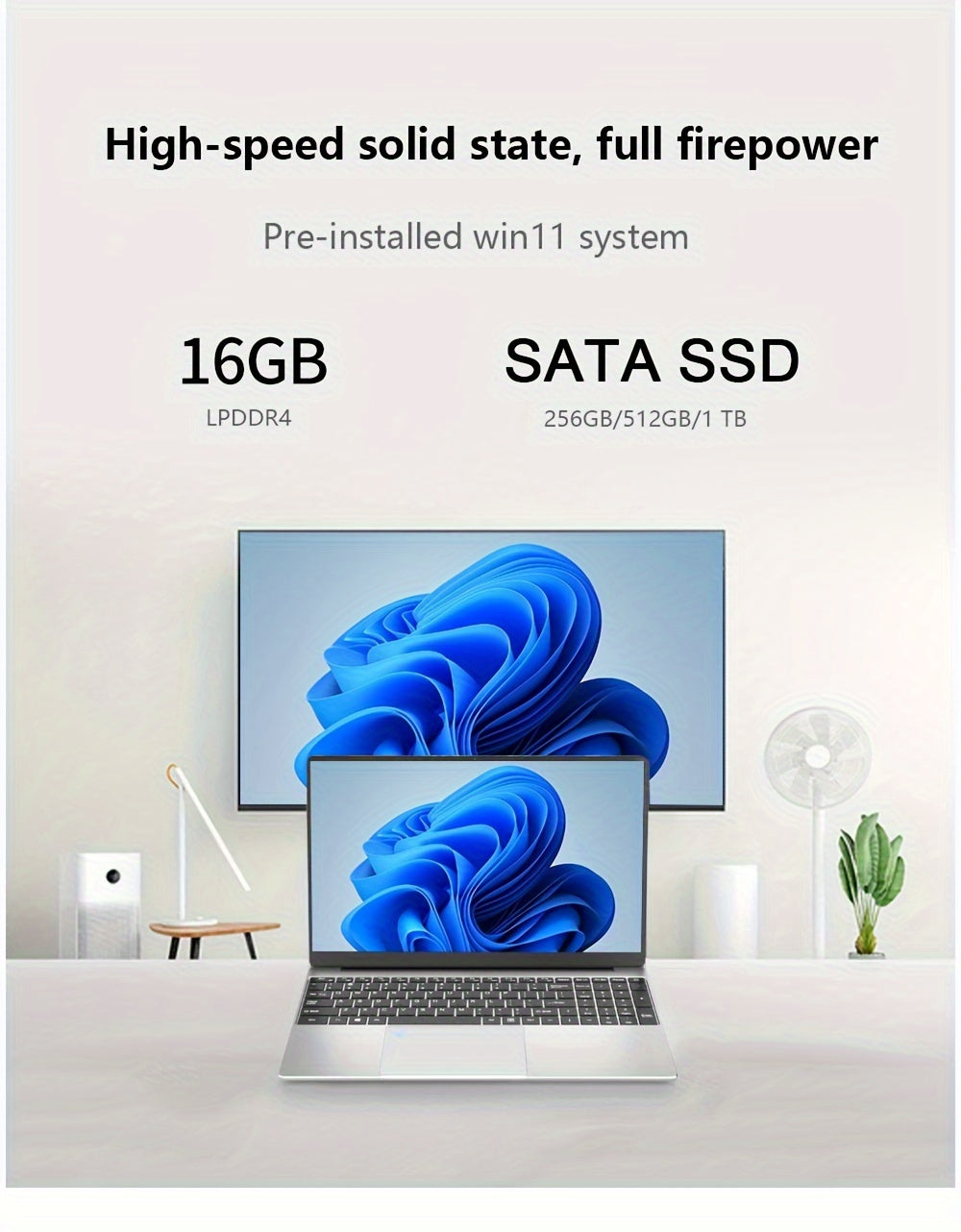 KUU Yepbook 15.6 Inch 16GB Laptop Computer Pc 512GB SSD Notebook Intel Celeron N5095 Computer Backlit With Fingerprint WiFI Wireless 4.2 Camera