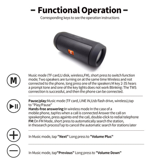 Ebaineng Portable Wireless Speaker, Dual Stereo with Bass Boost, Tabletop USB Charging, Button Control, Non-Waterproof, TF/USB Playback, Long-Lasting Lithium Battery, Ideal for Smartphones/Tablets, Thanksgiving/Christmas/Birthday Gift