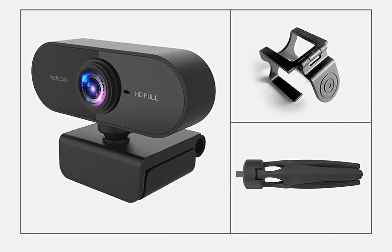 [Popular Choice] 2024 Full HD 1080P Webcam with Microphone, USB Conference and Gaming Camera with Privacy Cover and Stand