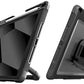 STM Dux Swivel Case for iPad 10th Gen - 360° Rotating Stand with Hand Strap, Rugged Protection, Apple Pencil Storage, and Clear Back - Perfect for Frontline and Service Workers - Black.
