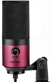 FIFINE USB Microphone, Metal Condenser Recording Microphone for Laptop MAC or Windows Cardioid Studio Recording Vocals, Voice Overs,Streaming Broadcast and YouTube Videos-K669B