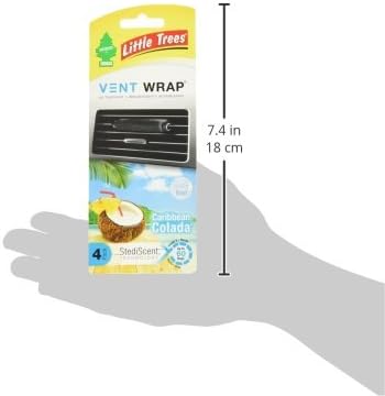 Little Trees Vent Wrap Air Freshener 4-Packs Car Air Freshner (Black Ice)