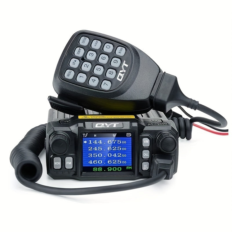 Car Radio Walkie Talkie, Quad-Band Mobile Transceiver, 25W Mini Quad Band Base, Long Distance Quad Standby Amateur (HAM) Free Programming Mobile Radio - For Communication Enthusiasts & Professionals - Suitable for Outdoor Activities & Emergency Situation