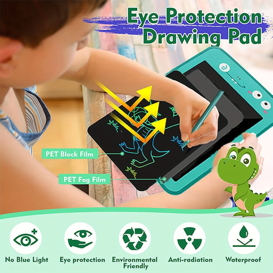 Dinosaur-Themed LCD Writing Tablet for Youngsters - 6.5" Colorful Drawing Pad, Educational Art