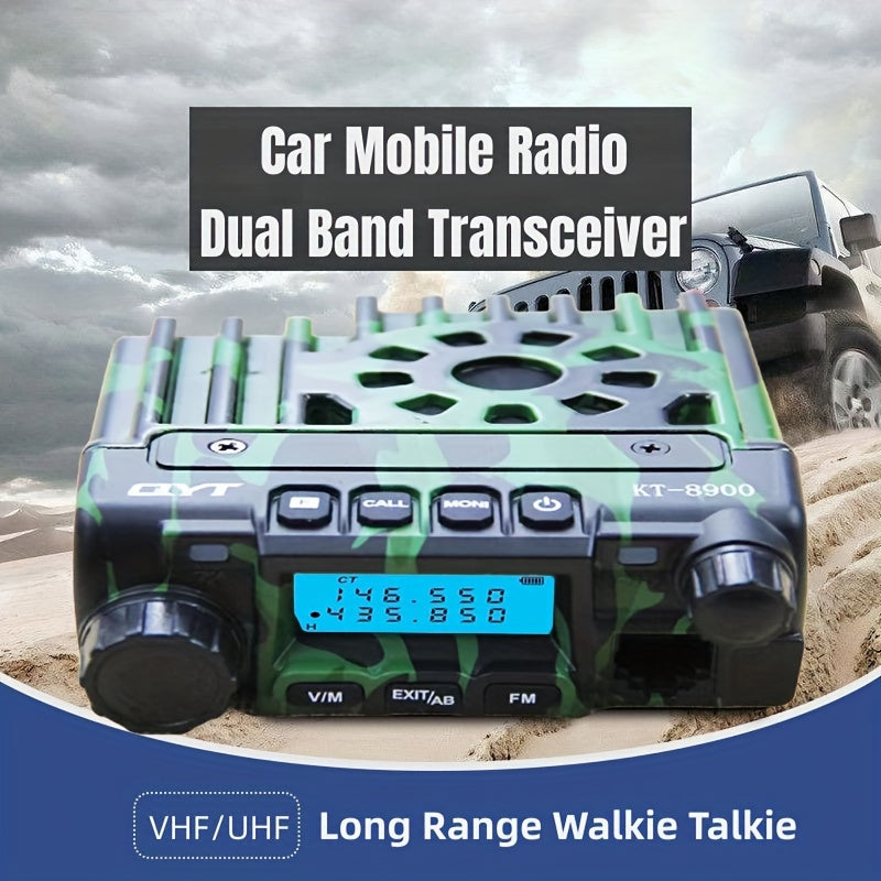 Car Walkie Talkie, 25W Dual Band Car Mobile Radio Dual Band Transceiver, VHF174/UHF 490Mhz Long Range Base Station Walkie Talkie For 12V Car Boat