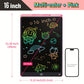 Youngsters' Erasable Drawing Board with Eye Protection - Reusable, No-Glare Color Doodle
