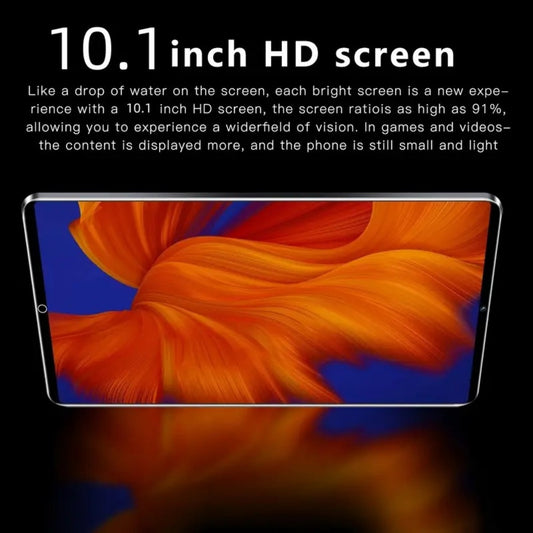 Android13 Slim Tablet, 10.1-Inch Large Screen, 1920 X 1200 Display, 8800mAh Battery, Front And Rear Cameras, Dual Speakers, 8 256GB Storage