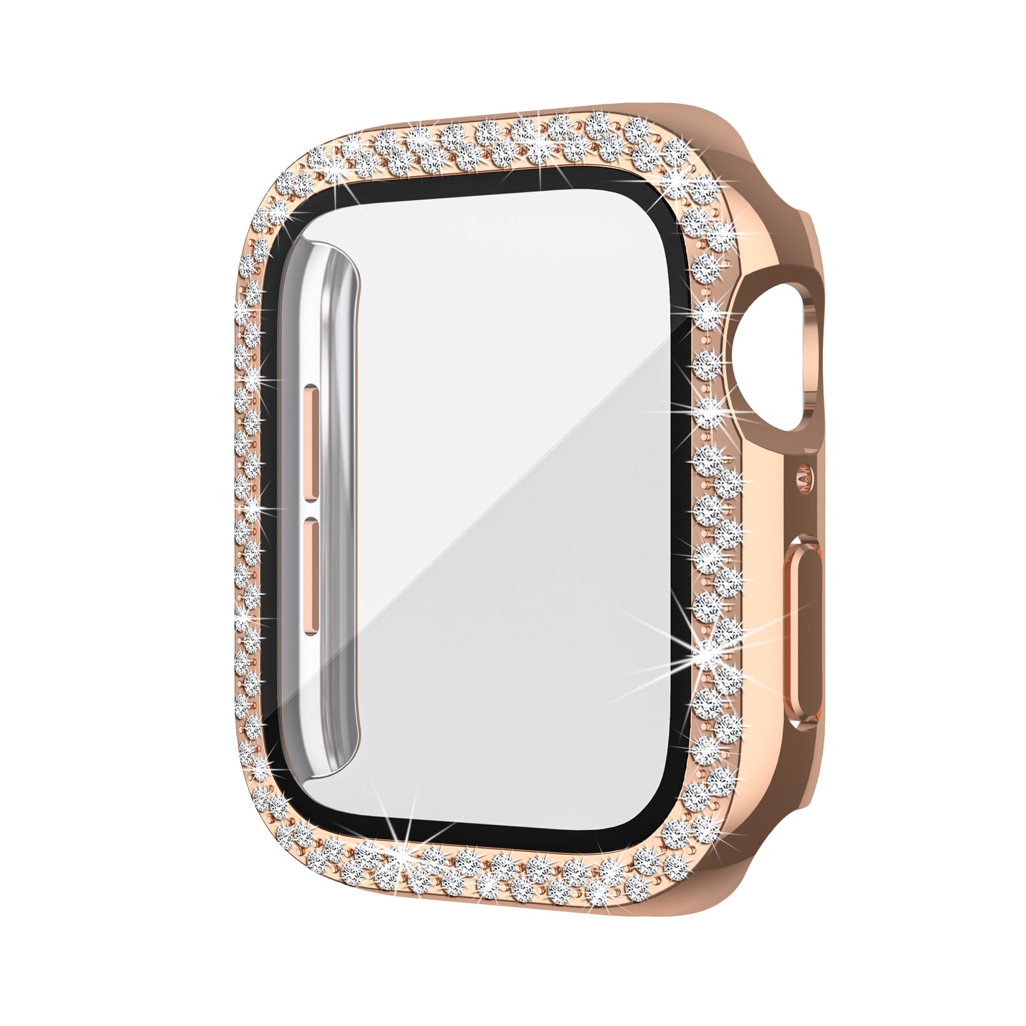 Megkhla Apple Watch Screen Protector, Bling Case For Apple Watch 40mm 44mm 41mm 45mm SE Series 8 7 6 5 4 With Hard PC Tempered Glass Rhinestone Protection Full Face Case Accessories For IWatch Girls & Women