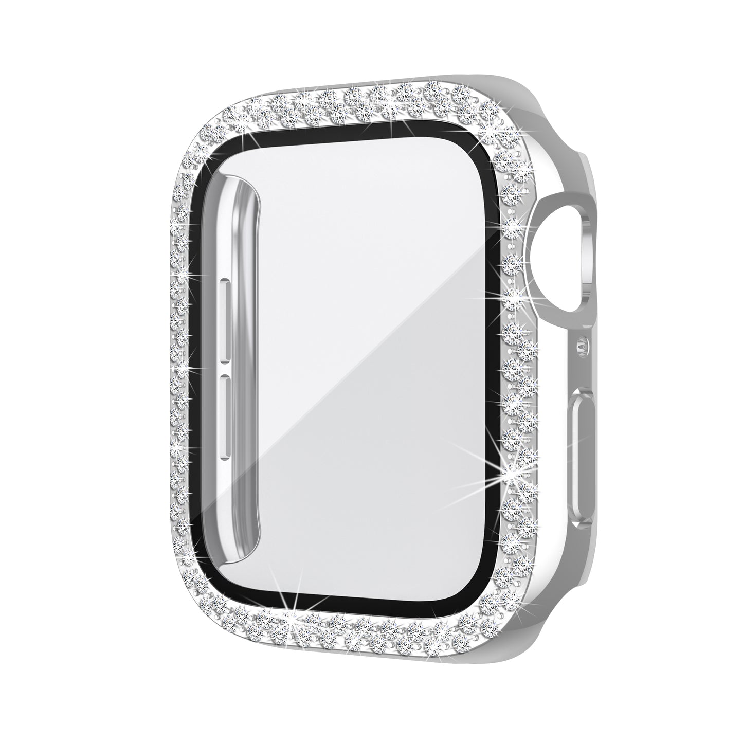 Megkhla Apple Watch Screen Protector, Bling Case For Apple Watch 40mm 44mm 41mm 45mm SE Series 8 7 6 5 4 With Hard PC Tempered Glass Rhinestone Protection Full Face Case Accessories For IWatch Girls & Women