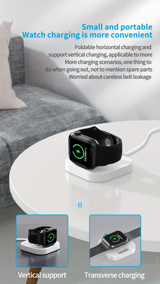 For Watch Charger S8 Ultra For IWatch7 Wireless Magnetic Suction For Watch 6/SE/5/4/3/2 Series E Fast Charging Cable Portable Charging Base Bracket