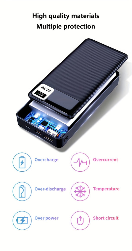 Hinne 20000/10000mAh Portable Power Bank - 22W Fast Charger with LED Display & Multi-Interface (USB/Type-C/Micro) - For iPhone & Android Devices - Ideal for Travel & Outdoor Activities - Perfect Gift for Tech Enthusiasts