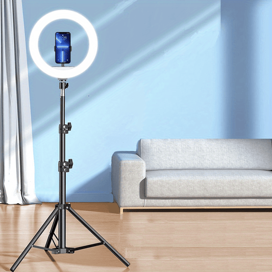 Ringlight 13 Inch Selfie Ringlight With Tripod Stand & Flexible Phone Holder, Dimmable Led Light Stand Gift For Birthday/Easter/President's Day/Boy/Girlfriends