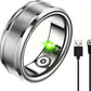 Smart Ring,Fitness Tracker Ring for Men/Women,Monitoring of Pedometer,Heart Rate,Blood Oxygen,Sleep Tracker,No App Subscription,Compatible with Android and iOS (Black,9#)