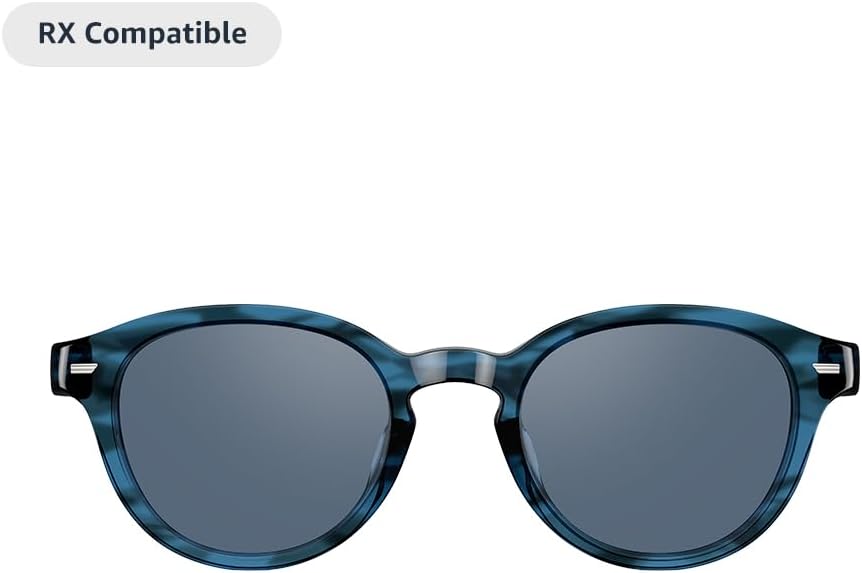 Amazon Echo Frames (3rd Gen) | Smart glasses with Alexa | Square frames in Classic Black with polarized sunglass lenses