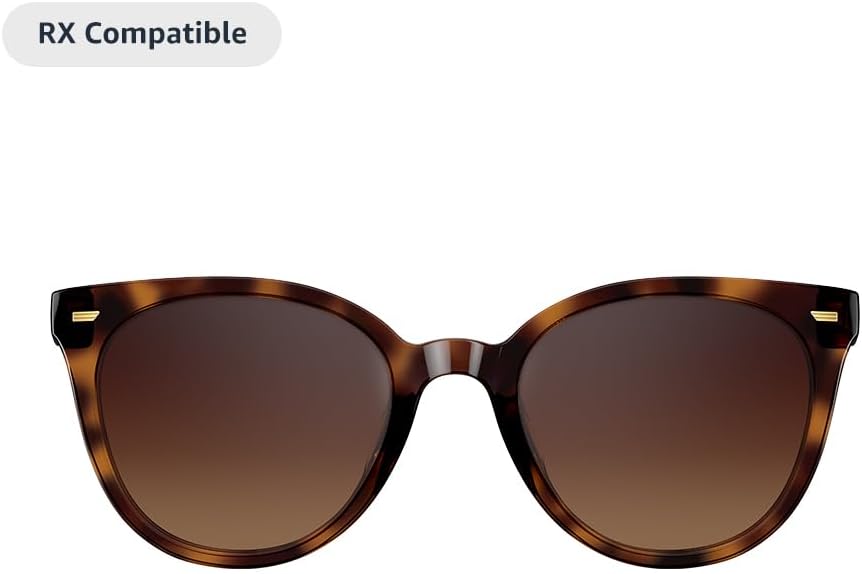 Amazon Echo Frames (3rd Gen) | Smart glasses with Alexa | Square frames in Classic Black with polarized sunglass lenses
