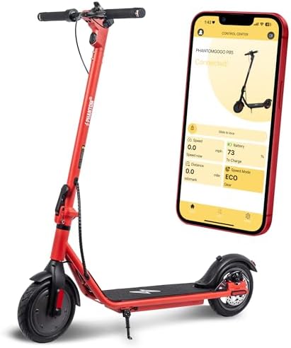 Phantomgogo Electric Scooter for Adults Scooter Foldable E-Scooter with Powerful Motor 15.5 Mph, Intelligent Light, Eco-Friendly, Perfect for Adult Commuters