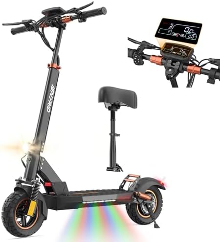 iENYRID 800W/2000W e Scooter for Adults Electric Scooter with Seat 10&#34; Off Road Pneumatic Tires Long Range Motorized e-Scooter,28-35MPH,30-35Miles Range eScooter,Fast Foldable Eletric Scooters for men