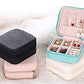 TRODANCE Jewelry Travel Case with Mirror,Small Travel Jewelry Organizer, Portable Jewelry Box Travel Mini Organizer Portable Display Storage Box For Rings Earrings Necklaces (White)