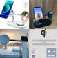 TIMESS-5 in 1 Magnetic Wireless Charger Stand, 15W Qi Fast Charging Dock Station Holder LED Night Light Compatible with iPhone 15/14/13/12 Pro Max Mini, Apple Watch 9/8/7/SE/6/5/4/3/2, AirPods 3/2/Pro