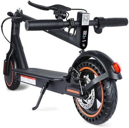 Electric Scooter for Adults, 500W Motor, Max 17-20 Mph Speed, 19 Miles Long Range, 8.5 Inch Solid Tires, Portable Folding E-Scooter for Commuting with Dual Brakes, APP Control &amp; Front &amp; Rear Lights