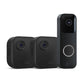 Blink Video Doorbell   3 Outdoor 4 smart security cameras (4th Gen) with Sync Module 2 | Two-year battery life, motion detection, two-way audio, HD video, Works with Alexa