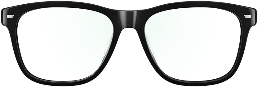 Amazon Echo Frames (3rd Gen) | Smart glasses with Alexa | Modern Rectangle frames in Charcoal Gray with blue light filtering lenses