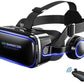 VR Headset for Samsung and Android Phones - Anti-Blue Eyes Protected HD Lenses, VR Goggles for All Smartphone /4.7-6.0in (Black) (with Handle)