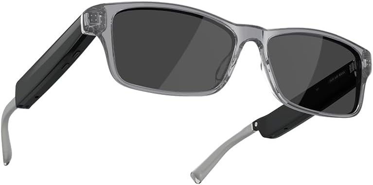 Amazon Echo Frames (3rd Gen) | Smart glasses with Alexa | Square frames in Classic Black with polarized sunglass lenses