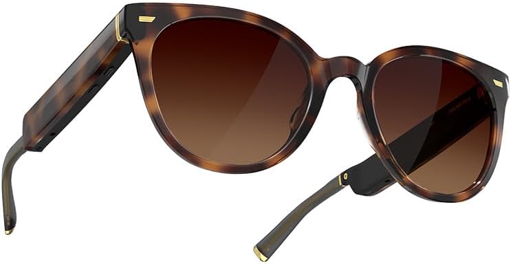 Amazon Echo Frames (3rd Gen) | Smart glasses with Alexa | Square frames in Classic Black with polarized sunglass lenses
