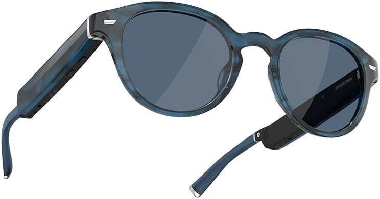 Amazon Echo Frames (3rd Gen) | Smart glasses with Alexa | Square frames in Classic Black with polarized sunglass lenses
