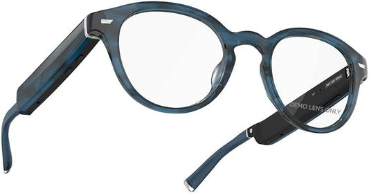 Amazon Echo Frames (3rd Gen)   Echo Pop | Smart glasses with Alexa | Round frames in Blue Tortoise with prescription ready lenses