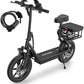 Electric Scooter - 350W Motor, 8.5&#34; Solid Tires, Up to 19 MPH and 20/23 Miles Long-Range Portable Folding Commuting Scooter for Adults with Double Braking System and App