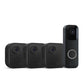 Blink Video Doorbell   3 Outdoor 4 smart security cameras (4th Gen) with Sync Module 2 | Two-year battery life, motion detection, two-way audio, HD video, Works with Alexa