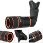 Clip-On 8x Zoom Telephoto Lens for All Smartphone Cameras - High-Definition Glass Monocular Accessory