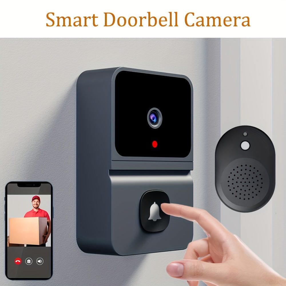 [Popular Choice] Smart WiFi Doorbell with Built-in Battery - Wireless Security Video Intercom, 2-Way Audio, Night Vision, USB Rechargeable, Low Power Consumption, Supports 2.4G Wifi