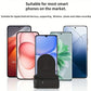 Desiontal Mini Smartphone Handheld Gimbal with Quick Magnetic Mount - Portable Outdoor Photography Selfie Stick Assistant with Detachable Shutter, Remote Shooting Capability, 1/4'' Screw Hole for Tripod Compatibility, Battery-Powered with Button Battery,