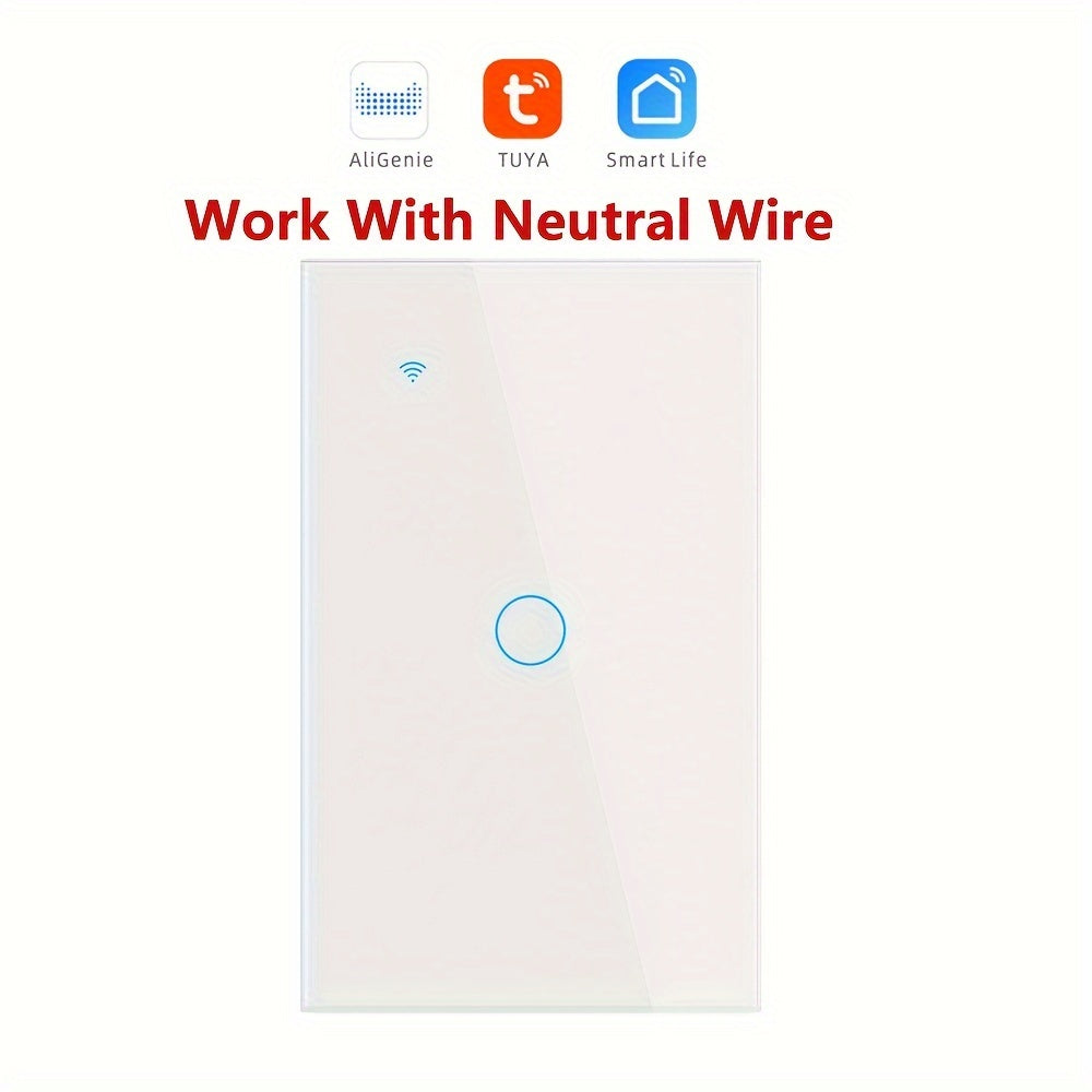 Chevolink WiFi Smart Light for Switch - Touch Control, Voice-Activated with Alexa & Google Home Compatibility, App Remote, Timer Setting, Share Feature - White/Black - For Smart Home Enthusiasts - Ideal for Living Room, Bedroom & Office - Perfect Gift fo