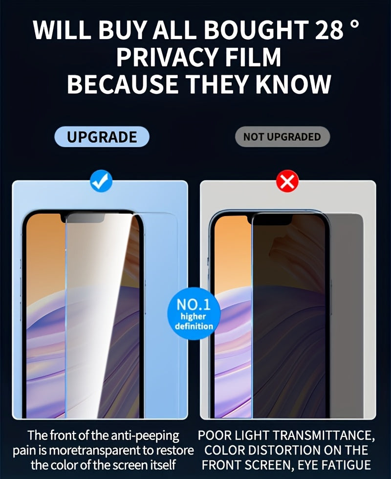 3Pcs Anti-Spy Screen Protector For iPhone 11 12 13 PRO MAX
