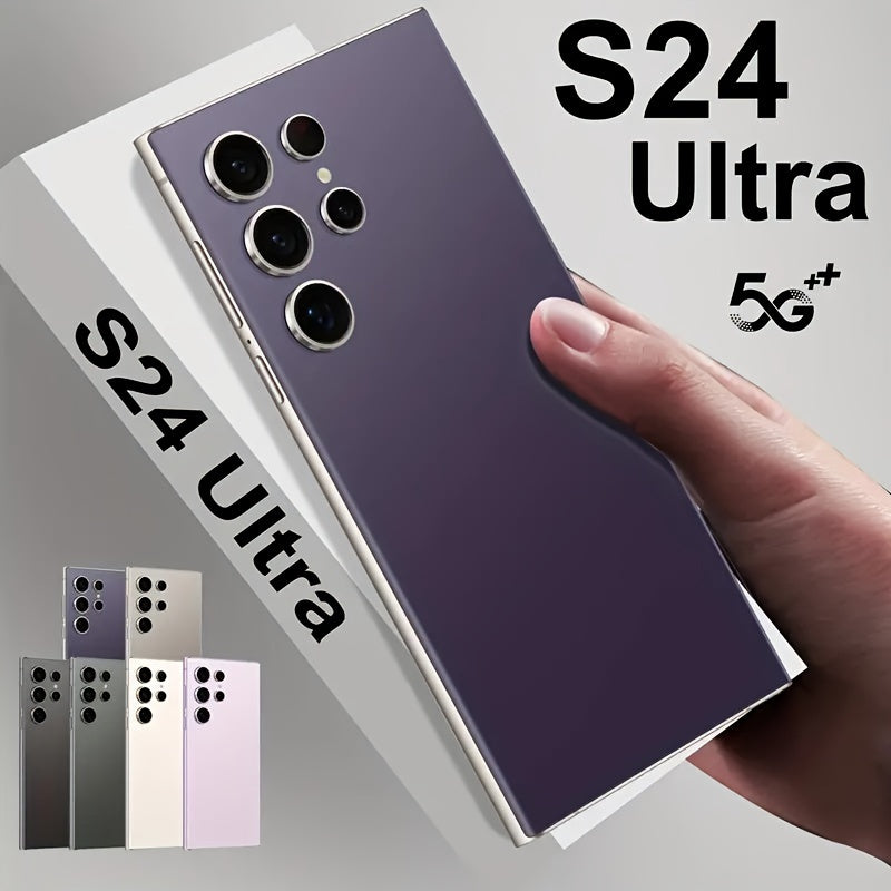 S24 Intelligent Touchscreen Phone, Dual Card Dual Standby, Facial Recognition, 8 256GB, High-definition Camera, 6800mAh - With Stylus, Headphones, Type-C Charging Cable, Phone Case, Screen Protector