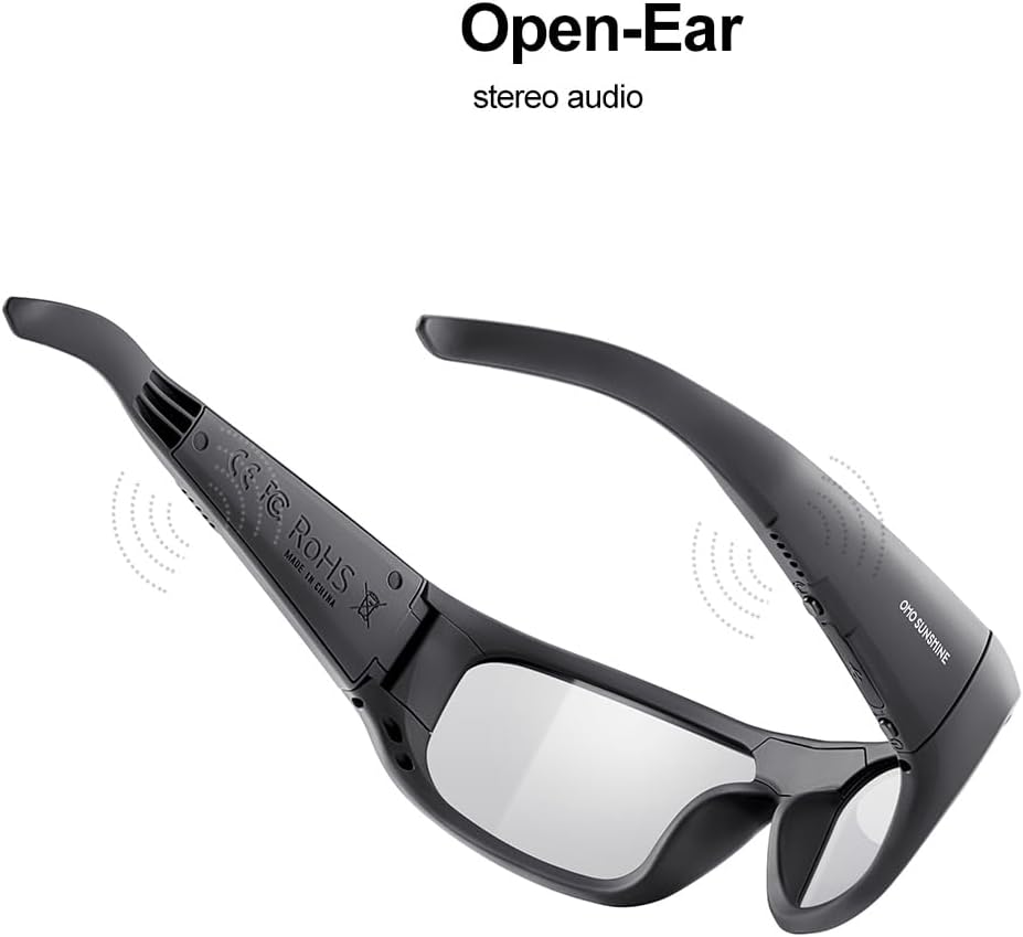 OhO Smart Glasses, Audio Glasses With Bluetooth Speaker,Reading Glasses With Voice Control and Open Ear,(Men/Women)