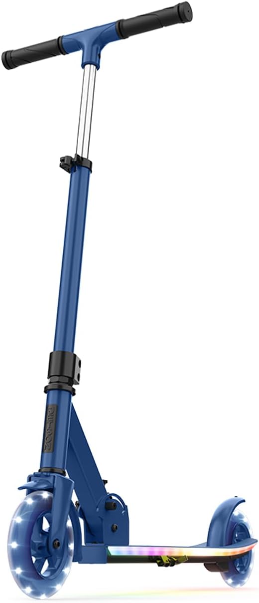 Jetson 2-Wheel Light-Up Kick Scooter, Light Up Deck and Wheels, Height Adjustable Handlebar, Rear Brake, Easy-Folding Mechanism, 4 or 6 inch wheels