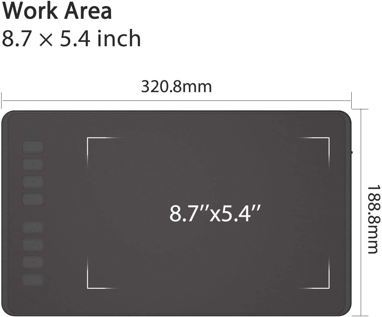 HUION Inspiroy H640P Drawing Tablet, 6x4 inch Art Tablet with Battery-Free Stylus, 8192 Pen Pressure, 6 Hot Keys, Graphics Tablet for Drawing, Writing, Design, Teaching, Work with Mac, PC &amp; Mobile