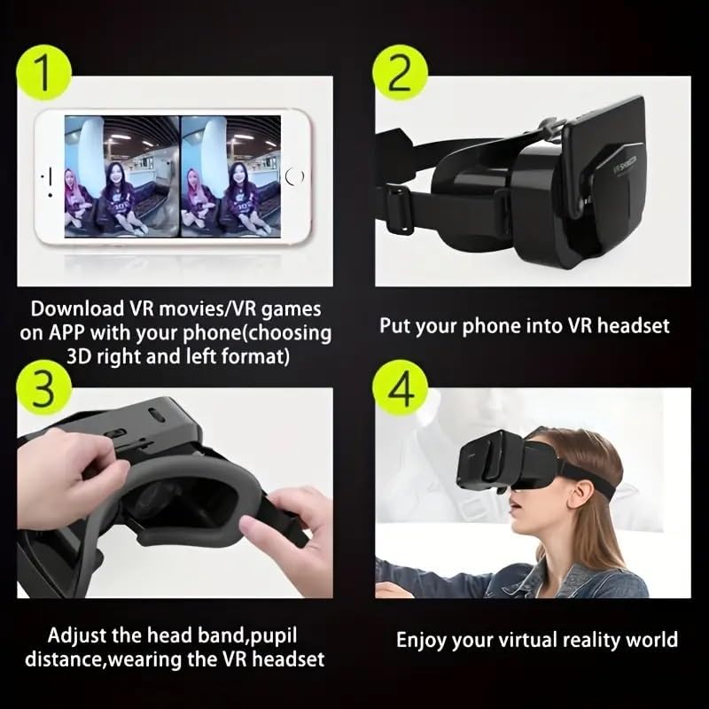 VR Headset Virtual Reality VR Glasses VR Helmet for iPhone Android Smartphones