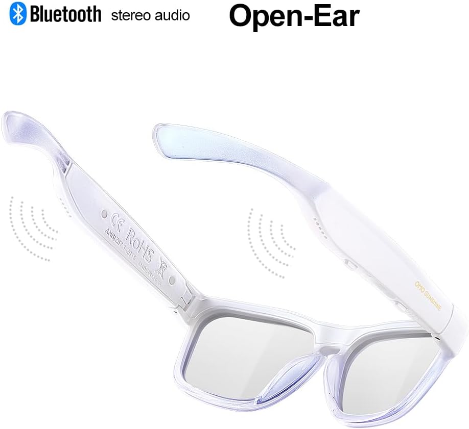 OhO Smart Glasses, Audio Glasses With Bluetooth Speaker,Reading Glasses With Voice Control and Open Ear,(Men/Women)