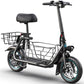 Gyroor Adults Electric Scooter with Large Middle Basket, 550W Motor 18.6 MPH 20 Mile Distance, Foldable E-Scooter with seat for Pets &amp; Cargo