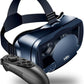 NEWSTYP 5~7inch VRG Pro 3D VR Glasses Virtual Reality Full Screen Visual Wide-Angle VR Glasses Box for 5 to 7 inch Smartphone Eyeglasses with Remote Control (Black Basic)