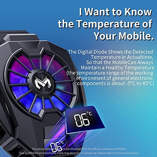 NEVEIKA Phone Cooler, Cellphone Radiator with Dual Semi-Conductor Cooling Chip, Mobile Phones with a Width of 6 to 8 cm for Tiktok Live Streaming, Outdoor Vlog, Mobile Gaming.