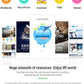 VR Headset for Samsung and Android Phones - Anti-Blue Eyes Protected HD Lenses, VR Goggles for All Smartphone /4.7-6.0in (Black) (with Handle)
