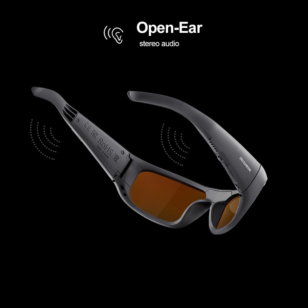 OhO Smart Glasses, Audio Glasses With Bluetooth Speaker,Reading Glasses With Voice Control and Open Ear,(Men/Women)